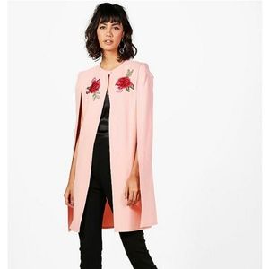 NWT embroidered cape blazer